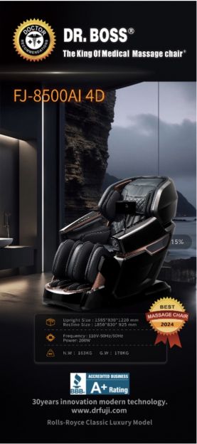 DB-8500 AI-4D Rolls Royce Luxury Class Massage Chair, the king of